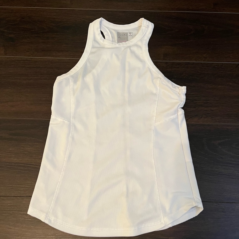 White Athletic Tank Top